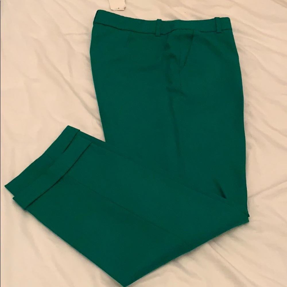 NWT J.CREW Cafe Capri Pant - Green - Size 4